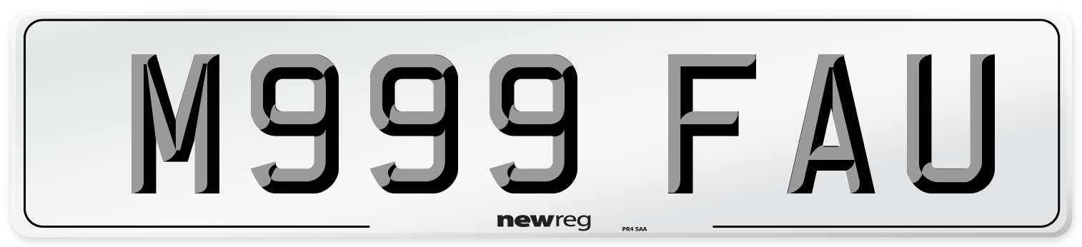 M999 FAU Number Plate from New Reg